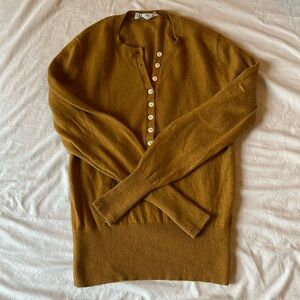 100% Cashmere Everlane Henley XXS FLAWS